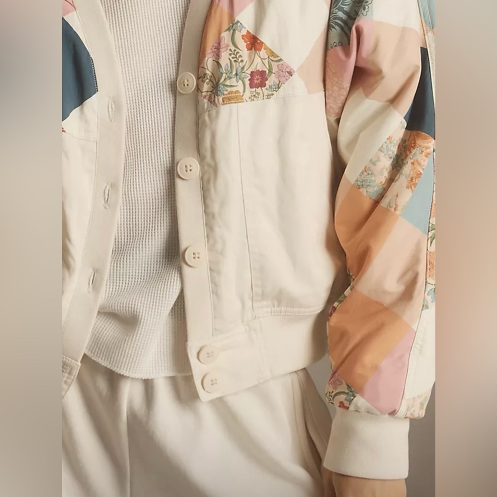 Anthropologie by Daily Practice Colorful Patchwork Jacket Bomber - Picture 5 of 13
